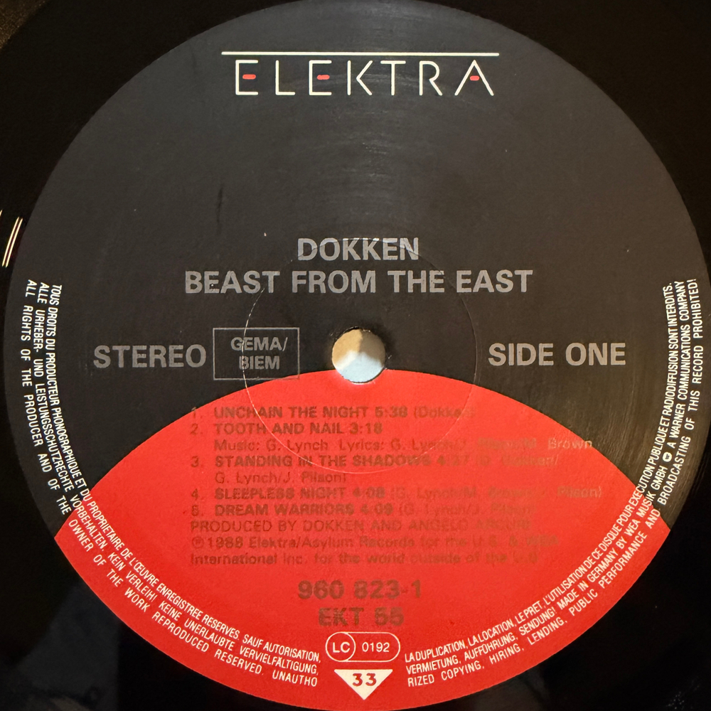 Dokken ‎– Beast From The East 2LP (Германия 1988г.)