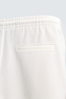 ZARA БРЮКИ-ДЖОГГЕРЫ NON IRON КОМФОРТНОЙ ПОСАДКИ, ЖЕЛТОВАТО-БЕЛЫЙ
