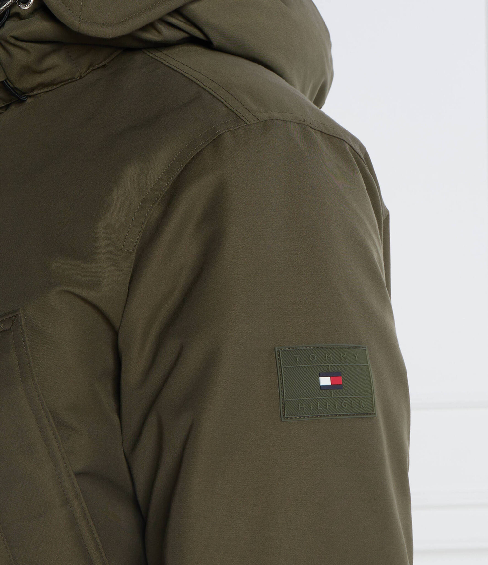 Пуховая куртка ROCKIE NON FUR PARKA Tommy Hilfiger - хаки(MW0MW32779)