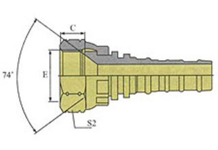 Фитинг DN 38 JIC (Г) 1.7/8 Interlock POWERMASTER