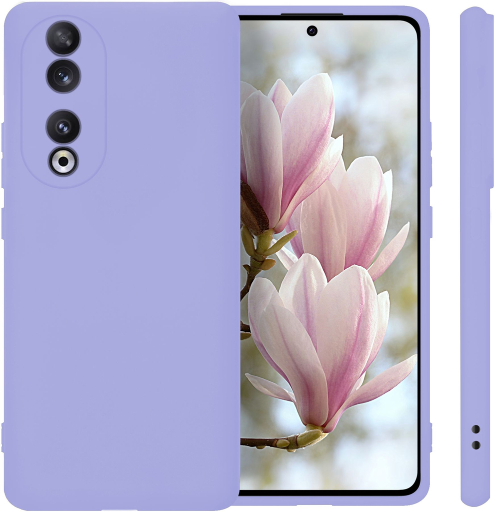 Мягкий Soft Touch чехол из силикона для HONOR 90 (не PRO!) с бархатной подкладкой