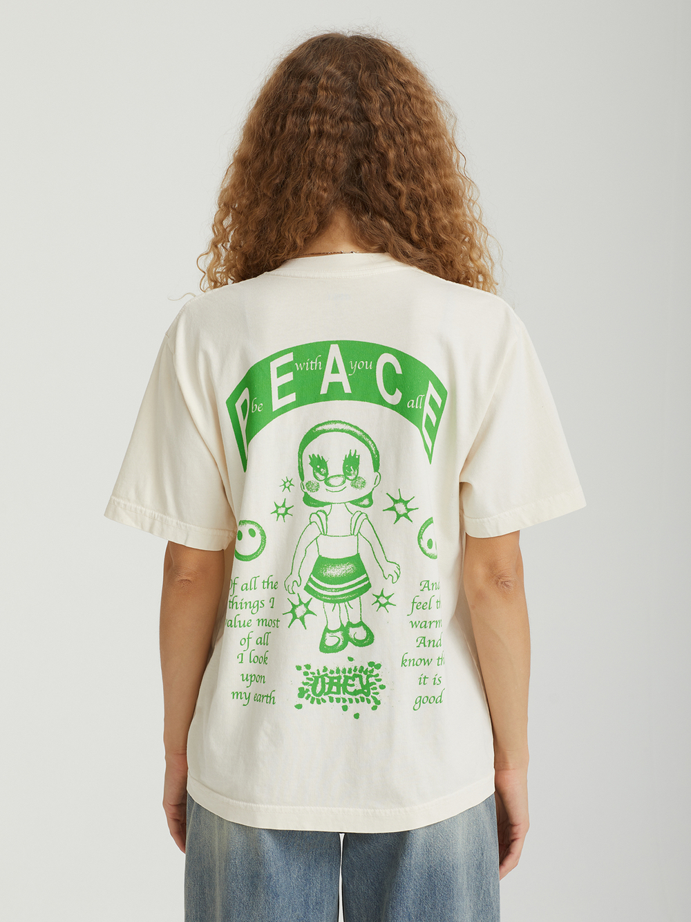Женская Футболка Obey Peace Be With You All