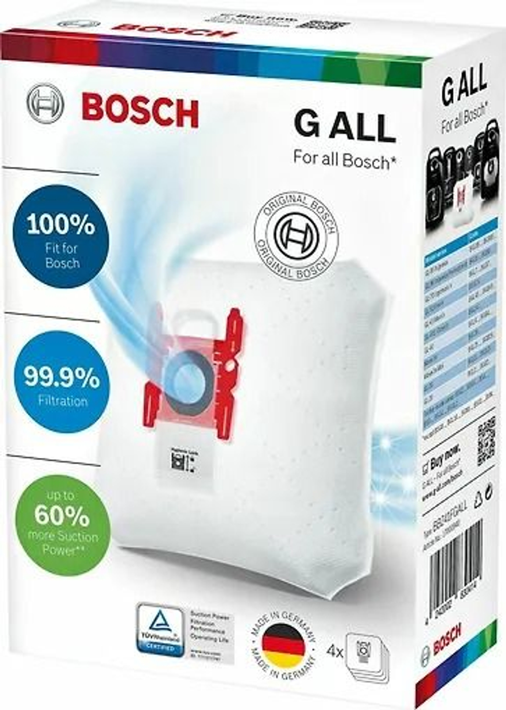 Bosch Мешки-пылесборники BBZ41FGALL, белый, 4 шт.