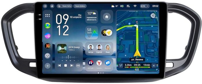 Магнитола для Lada Vesta NG 2023+ (ШГУ, рамка черная матовая) - Teyes CC4-PRO монитор 9.5" 2K QLED на Android 13, Быстрейшая, Snapdragon 778G, ИИ, CarPlay, DSP, 4G SIM-слот