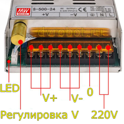 Регулируемый AC-DC блок питания 0-36В/14A