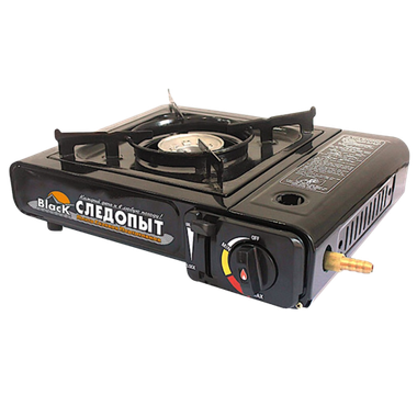 Газ. плита Следопыт PF-GST-N10 Black 2.5кВт 150г/ч 1.70кг с переходником