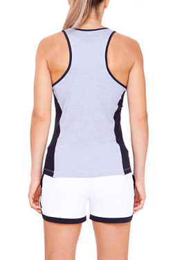 Женский теннисный топ Hydrogen Tech Storm Tank Top - white/grey melange