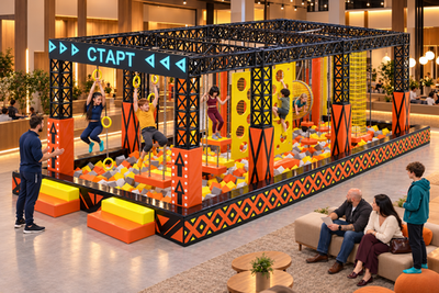 Ниндзя-парк "Старт" 48 м.кв. (9,6x5x3 м)