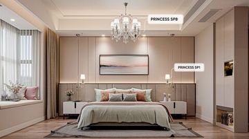 Подвесная люстра 8*Е14 PRINCESS SP8 хром/прозрачный Crystal Lux