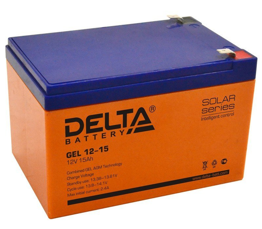 GEL 12-15 Delta Аккумулятор герметичный свинцово-кислотный