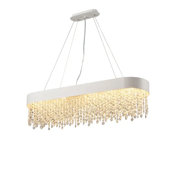 Люстра подвесная NewRgy NW036-L1000*W300*H240 (1200) WHITE PAINT, 10×40 Вт, белая
