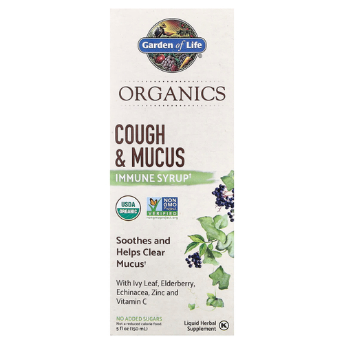 Garden of Life, MyKind Organics, иммунный сироп от кашля и слизи, 150 мл (5 жидк. унц.)
