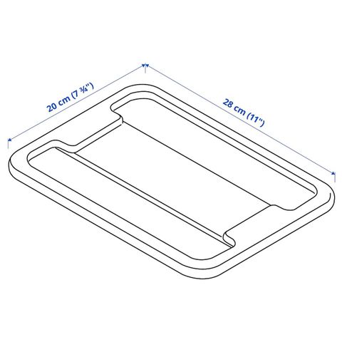 Крышка для контейнера IKEA SAMLA (САМЛА), Прозрачный, 20х28 см