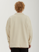 Мужская Толстовка (Half-zip) Brushed And Emerized Diagonal Fleece Mixed Boxy