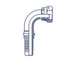 Фитинг DN 16 DK (Г) 27x1.5 (90) (накидная гайка)