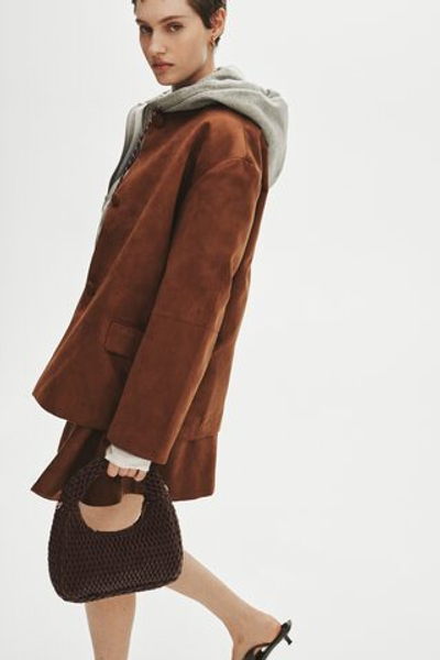 Мини-юбка клёш — Коричневый - H&M
