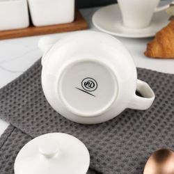 Чайник 450 мл d 10,1 см h11 см с фильтром белый фарфор P.L. Proff Cuisine [1]