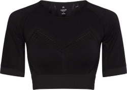 Женская теннисная футболка Calvin Klein SS Cropped T-shirt - black