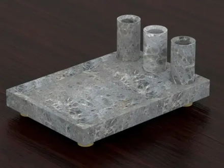 Блюдо с 3 местами под стопки (стопки не включены), R-151