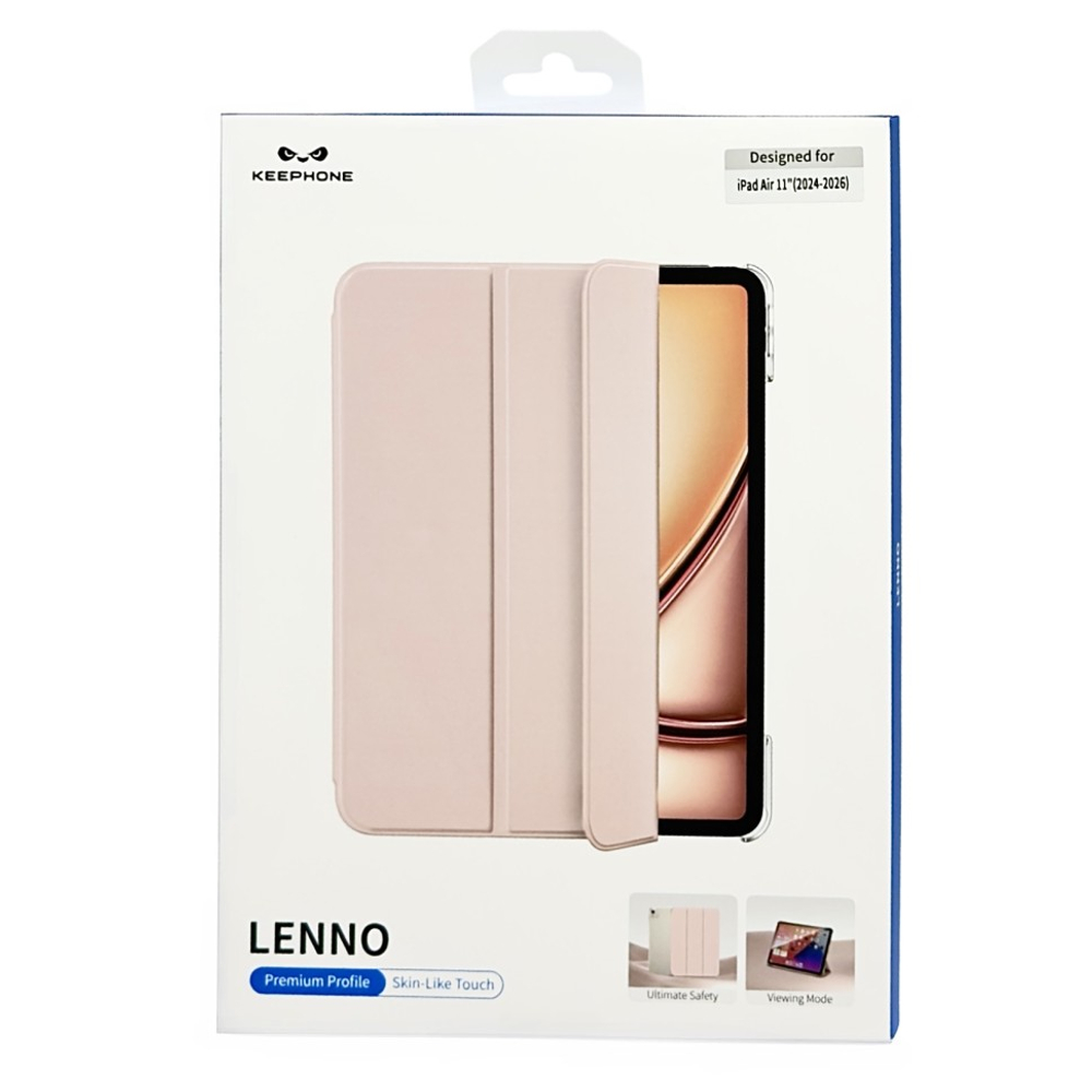 Чехол-книжка Keephone LENNO для iPad AIR 11" (2024-2026) розовый