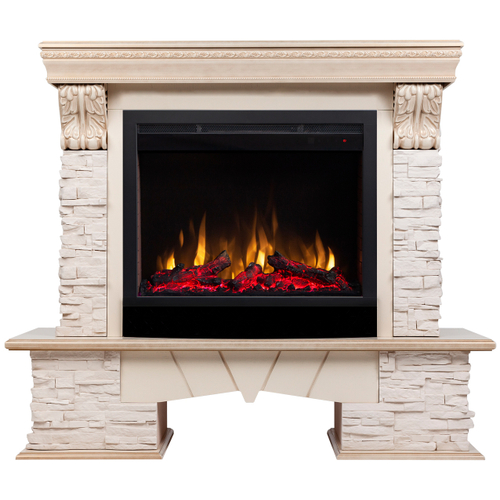 Каминокомплект Real Flame Rockland Lux 25/25,5 WT с очагом Saphir 25,5