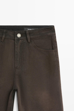 Massimo Dutti Расклешенные брюки, шоколадный