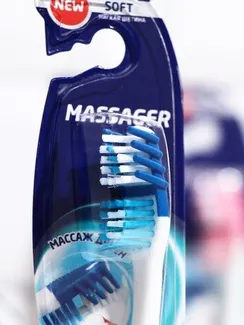 Зубная щетка мягкая Rendal Massager, микс 1 шт.