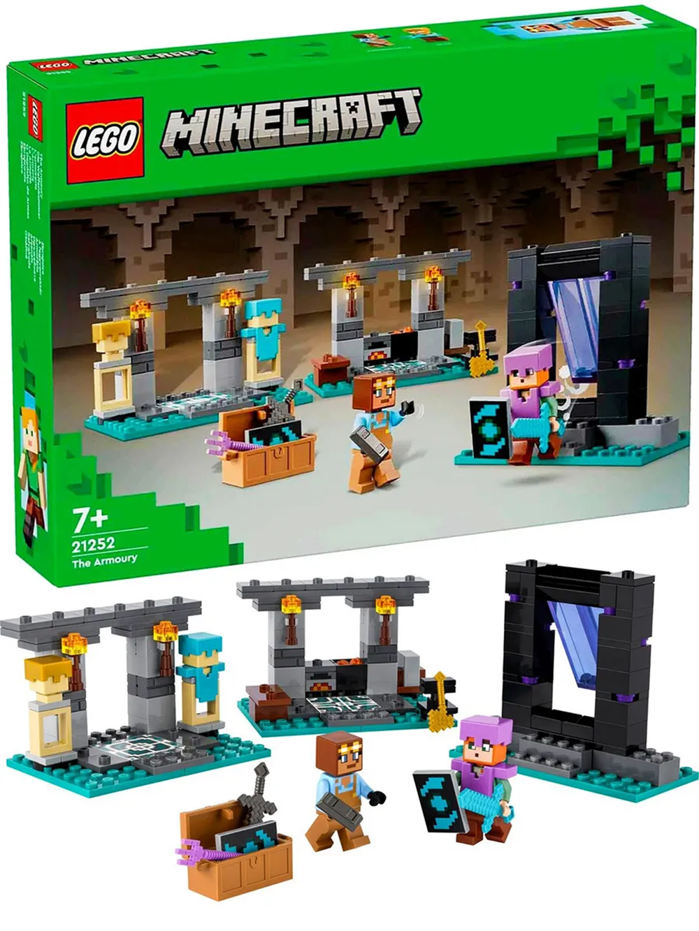 Конструктор Лего Майнкрафт Оружейная палата 21252 | LEGO Minecraft The Armory | набор с оружием\ | 203 детали 7+