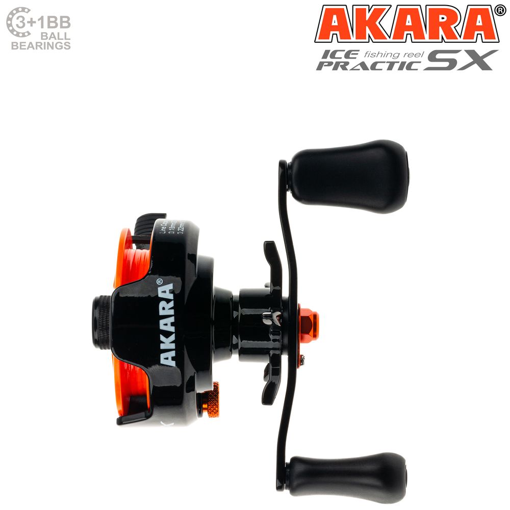 Катушка мультипликаторная зимняя Akara Ice Practic SX 3+1 bb