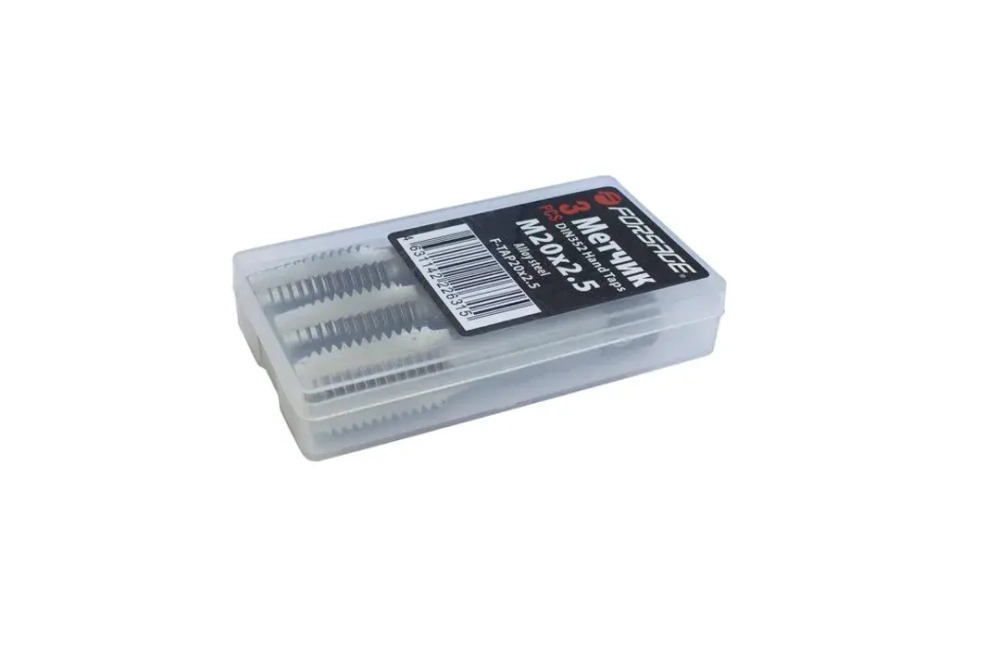 Метчик M20x2.5 (3шт), в пластиковом футляре Forsage F-TAP20x2.5