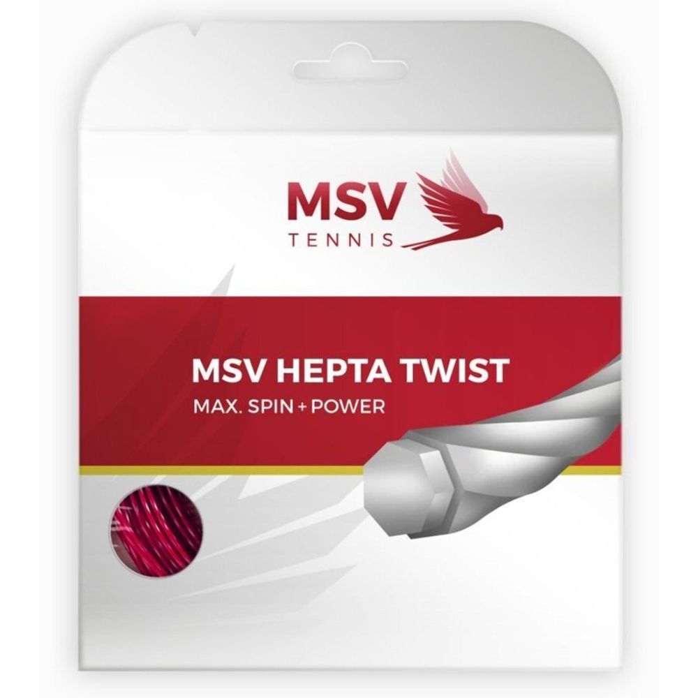Струны для тенниса MSV HEPTA TWIS RED Сеты (1 натяжка) 12.2 м