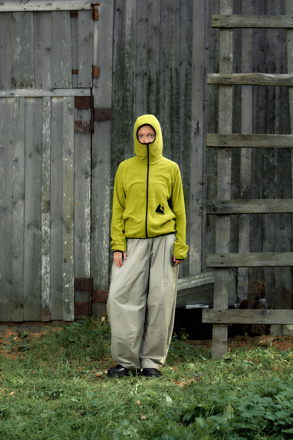 Худи Called a Garment Grid-Tex Hoodie "Golden Olive"