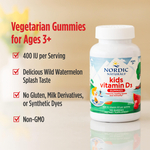 Nordic Naturals, жевательный витамин D3, для детей от 3 лет, со вкусом арбуза, 10 мкг (400 МЕ), 120 жевательных таблеток