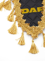 Вымпел тройной DAF (экокожа, черный с золотыми кисточками)