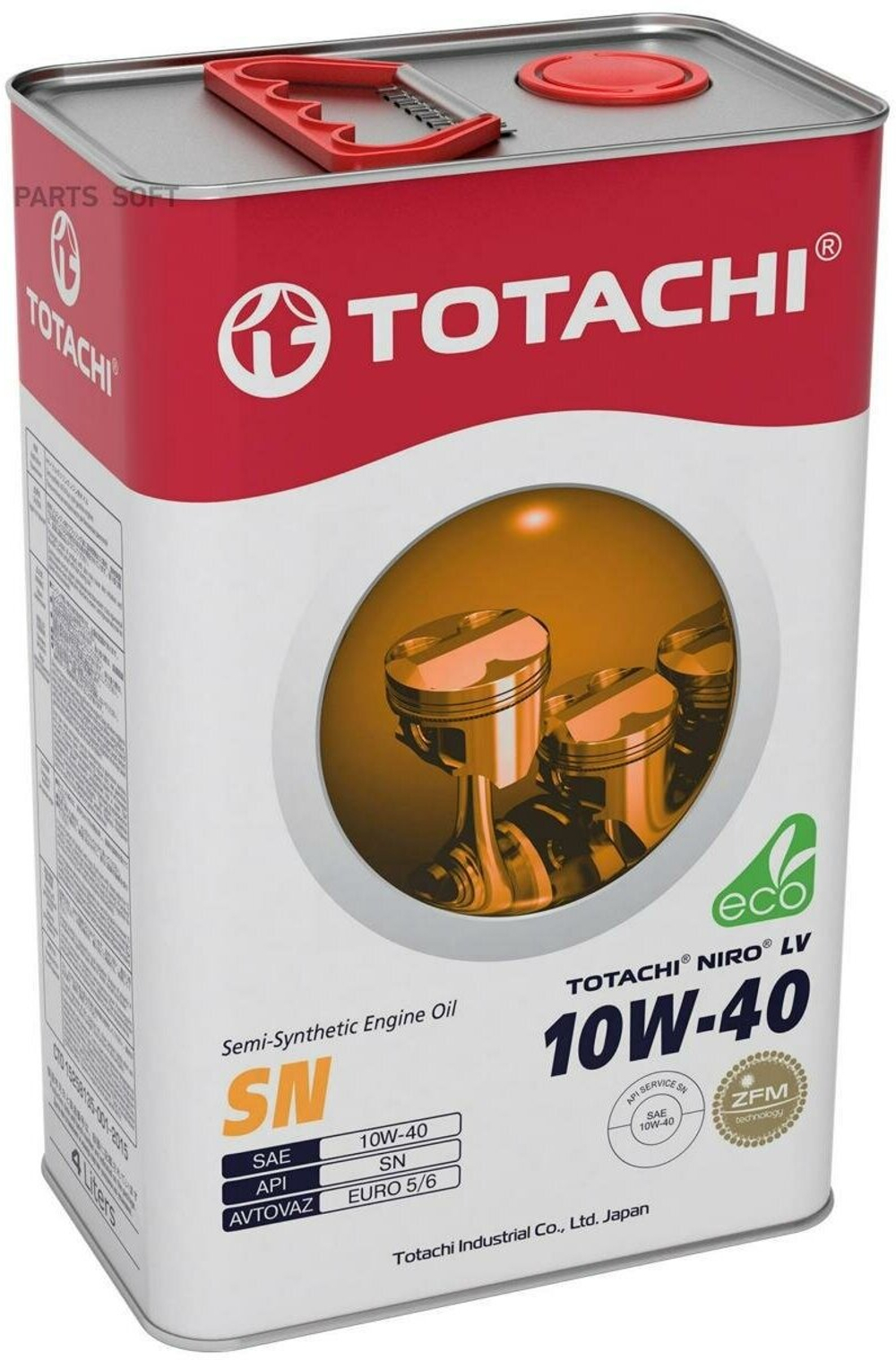 МАСЛО МОТОРНОЕ TOTACH API SN 10W40 4L