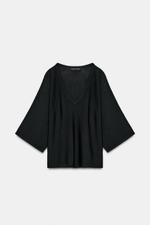 V-образный вырез трикотажный свитер - ZARA