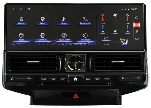 Магнитола для Toyota Land Cruiser 200 2007-2015 (экран климата внизу) - Kuberg ZH-T1601X на Android 12, Быстрая, 4G SIM-слот, CarPlay