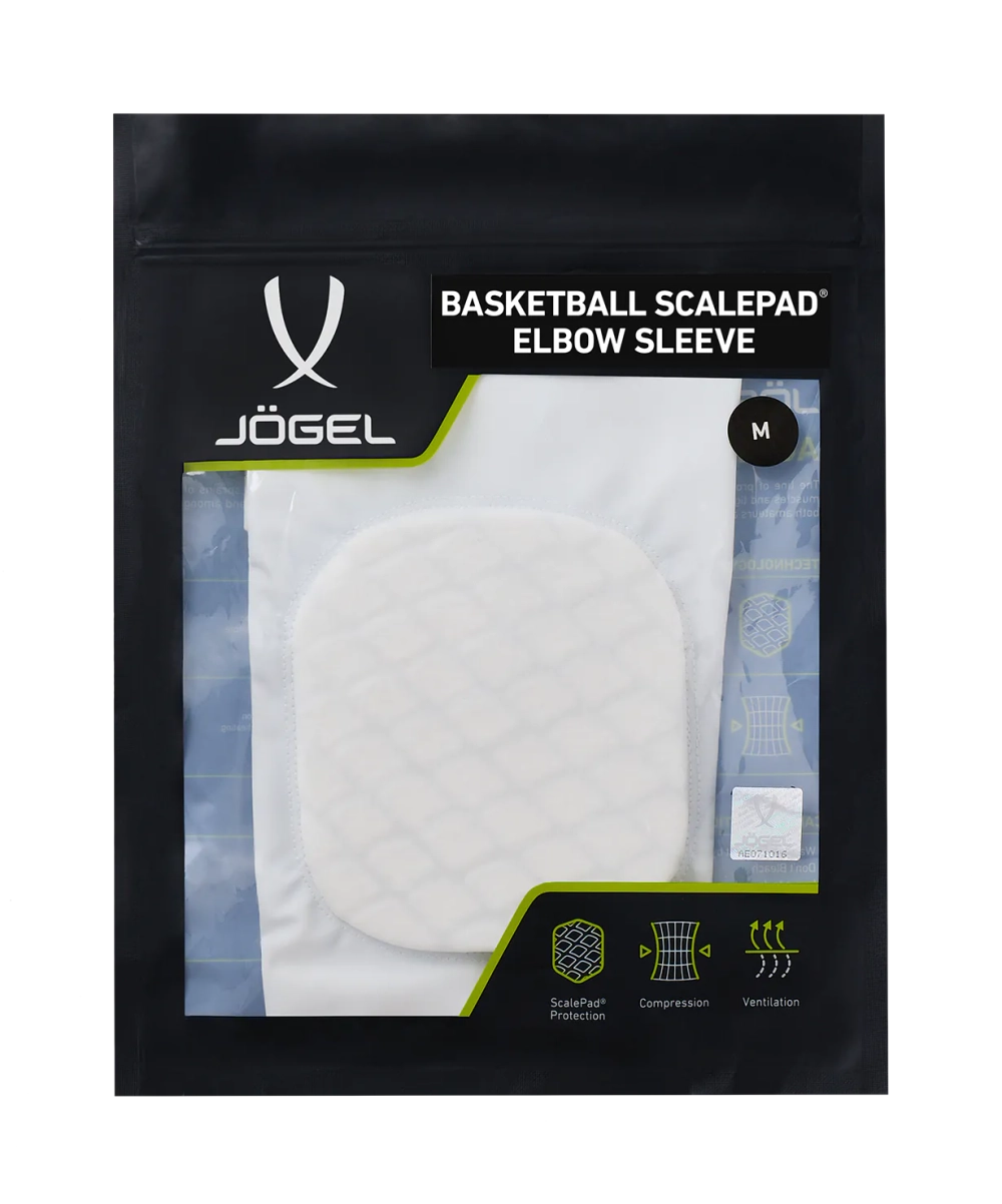 Рукав баскетбольный с защитой SCALEPAD ELBOW SLEEVE, белый