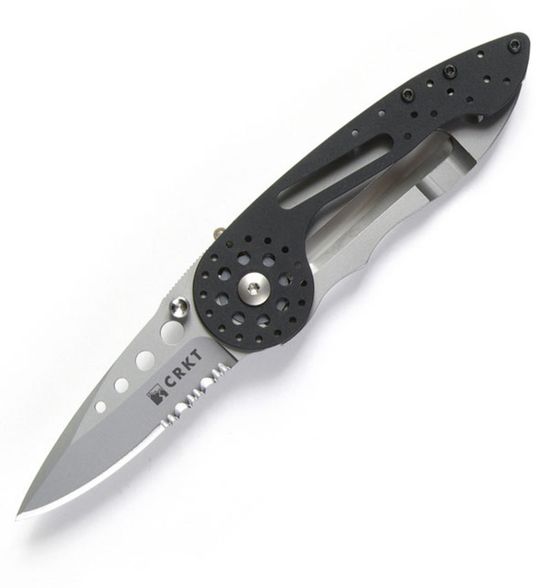 Цена наПолуавтоматический складной нож CRKT Van Hoy On Fire, сталь AUS-8, рукоять сталь 410 Stainless Steel