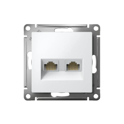 ATLASDESIGN РОЗЕТКА двойная компьютерная RJ45+RJ45 кат. 5e, механизм, ЛОТОС