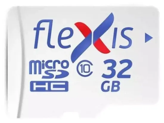 Карта памяти microSDHC 32GB Cl10 U1, c адаптером, Flexis