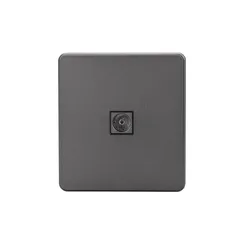 Розетка телевизионная KRANZ Miele Round Титан KR-78-0723-2