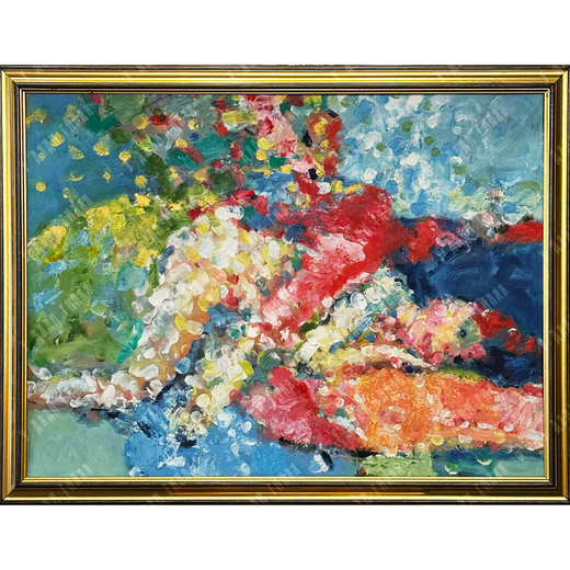 Курдюков Владимир. Красная девушка. Масло, оргалит, 2005