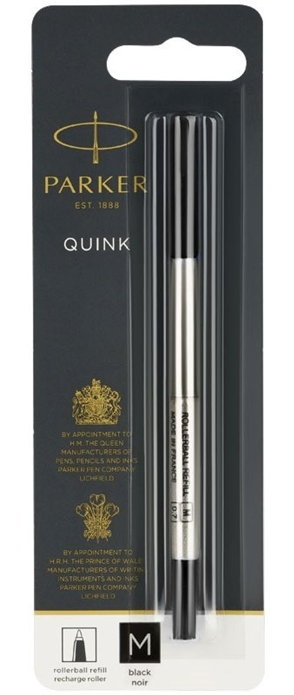 Стержень для ручки-роллера Parker Refill Roller Ball в блистере, размер: M , цвет: Black
