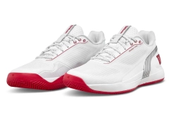 Мужские кроссовки теннисные Wilson Rush Pro 5 CTC - bright white/wilson red/microchip
