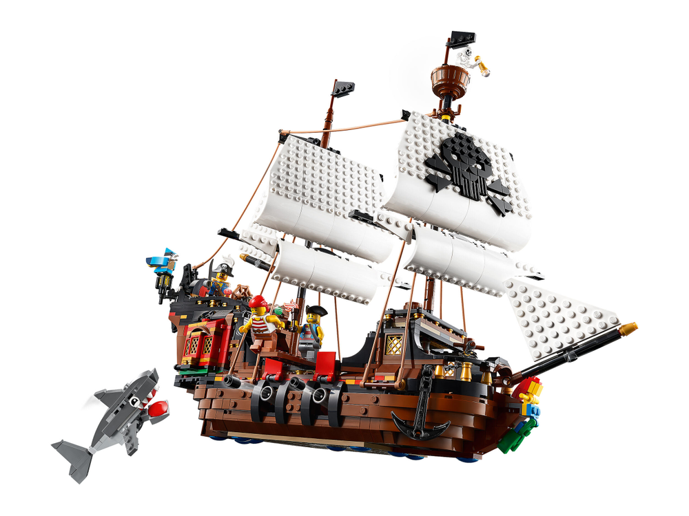 Конструктор Лего Креатор Пиратский корабль 3‑в‑1 | LEGO Creator 3‑in‑1 Pirate Ship 31109 — 1 264 детали (9+)