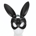 Маска с заячьими ушками черная