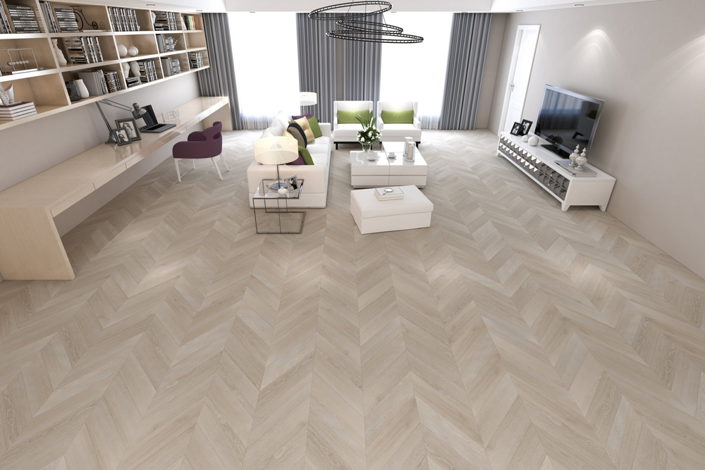 Кварц-винил SPC Damy Floor Chevron SPC 0,75мм 5,2 мм ПАЛЕ-РОЯЛЬ 1.676 м2