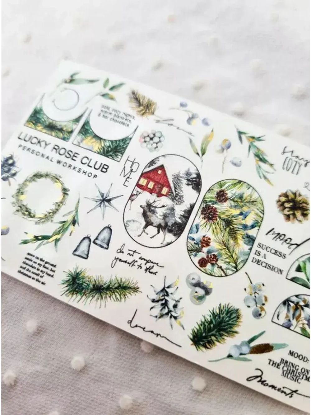 Lucky Rose Слайдеры наклейки для ногтей Foil 163