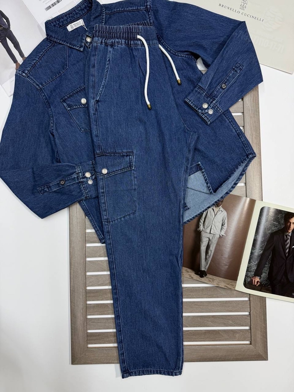 Джинсовый костюм Brunello Cucinelli